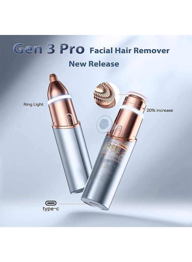 عام إزالة شعر الوجه للنساء ، لفة الحاجب الوجه ، ماكينة حلاقة الوجه 2 في 1 ، حلاقة الوجه غير المؤلمة للشفاه ، الذقن ، زخرفة الخوخ - Image 4