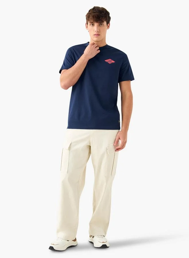 Lee Cooper Lee Cooper Graphic Print Crew Neck T-shirt with Short Sleeves