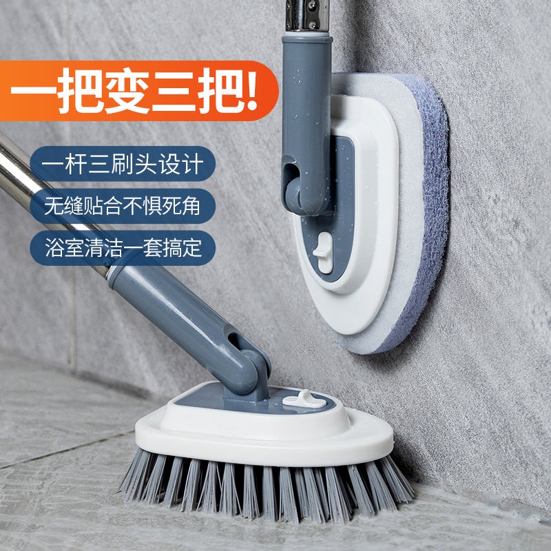 Bathroom Bathtub Wall Gap Brush Glass Countertop Cleaning Brush Bathroom Bristle Floor Brush Multifunctional Sponge Brush - Image 2