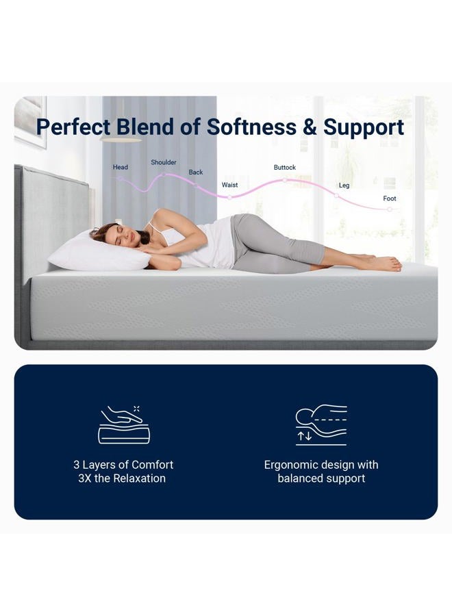 Avenco Queen Size Mattress, 14 Inch Gel Memory Foam Mattresses for Cool Night & Pressure Relief, Colchones Queen Medium Plush Feel with Motion Isolating - Image 3