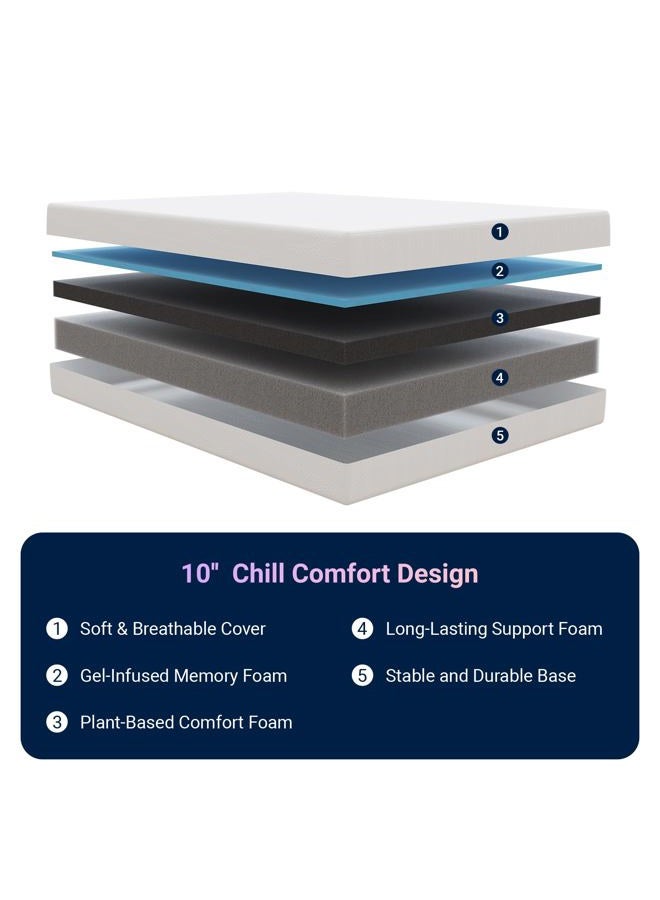 Avenco Queen Size Mattress, 14 Inch Gel Memory Foam Mattresses for Cool Night & Pressure Relief, Colchones Queen Medium Plush Feel with Motion Isolating - Image 2