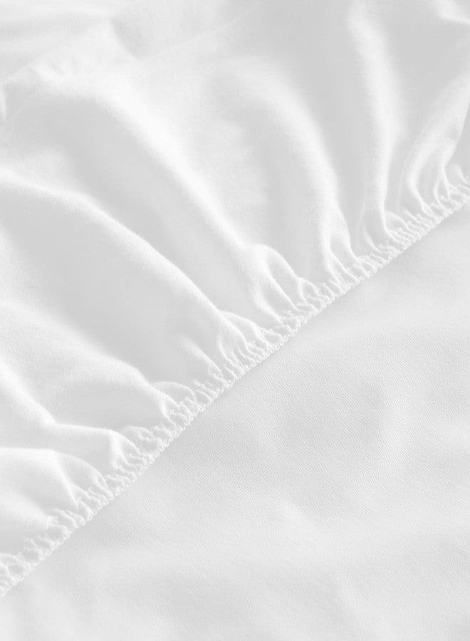 Biloban Changing Pad Cover Waterproof, 2 Pack Diaper Change Table Sheets for Baby Boys Girls, Fitted Cradle Sheets for 32"x16" Contoured Pad, Breathable & Ultra Soft, White - Image 3