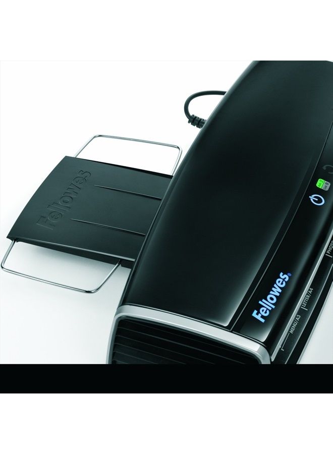 Fellowes آلة تغليف لاميناتور فينوس 2 125، تسخين سريع خلال 30-60 ثانية، مع مجموعة أكياس التغليف (5734801)، أسود، فضي، 5.1" × 21.3" × 8.2" - Image 4