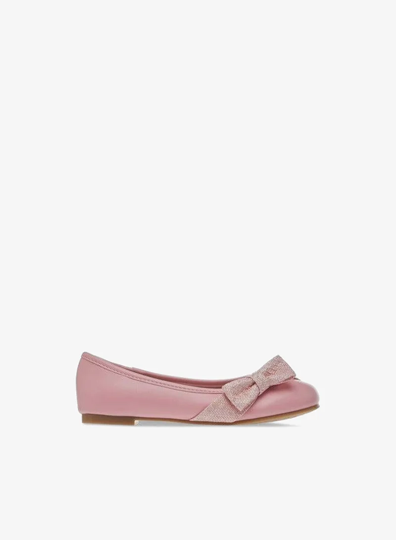 Little Missy Pink Bow Accent Slip-On Ballerina Shoes for Women | Best Price UAE