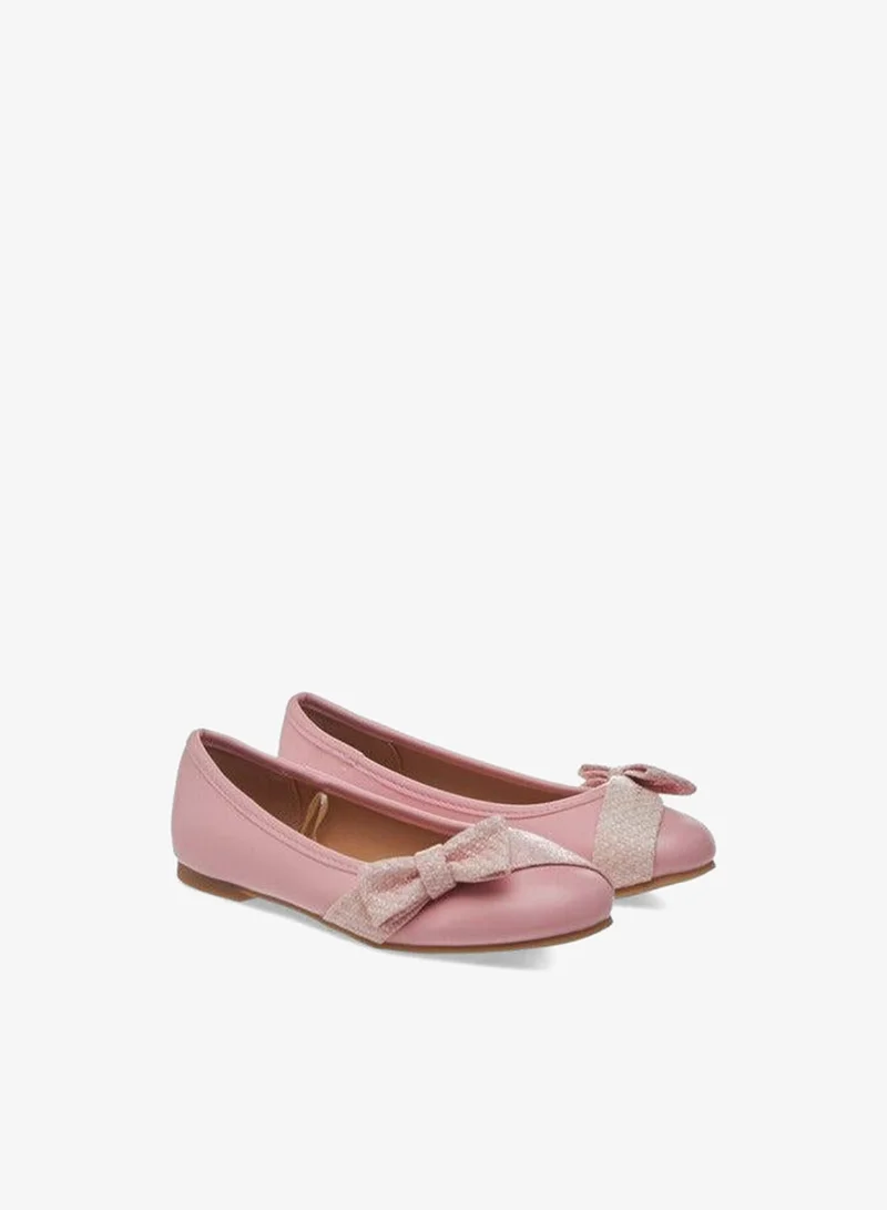 Bow Accent Slip-On Ballerina Shoes