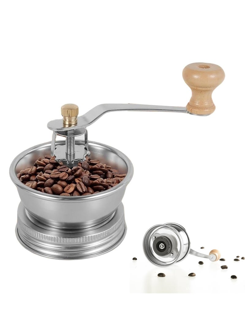 CMGTYYD Mason Jar Coffee Grinder Lid, Coffee Bean Grinder, Manual Coffee Grinder Mill, Stainless Steel, Adjustable Grinding, 100x70mm/3.94x2.76 Inch, for Camping, Trips, Travel - Image 1