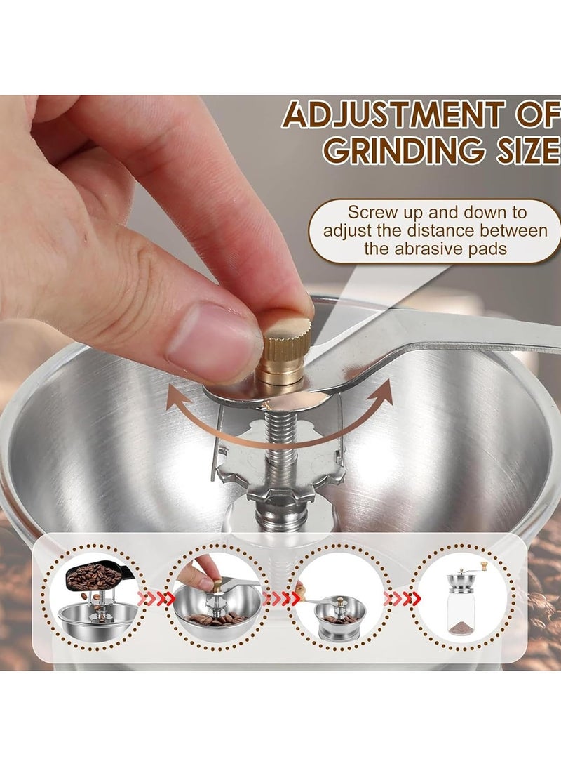 CMGTYYD Mason Jar Coffee Grinder Lid, Coffee Bean Grinder, Manual Coffee Grinder Mill, Stainless Steel, Adjustable Grinding, 100x70mm/3.94x2.76 Inch, for Camping, Trips, Travel - Image 3