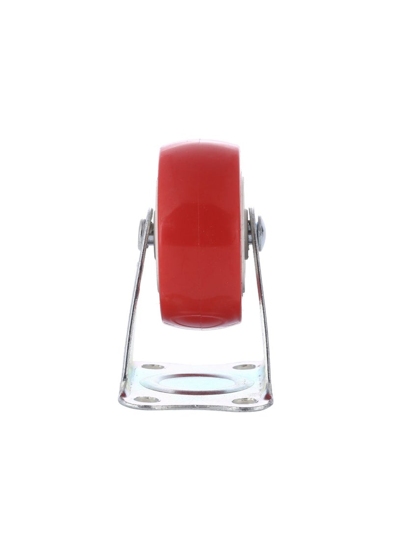 BMB tools 2-Piece 50mm Red PVC Caster - Rigid - Plate - Image 4