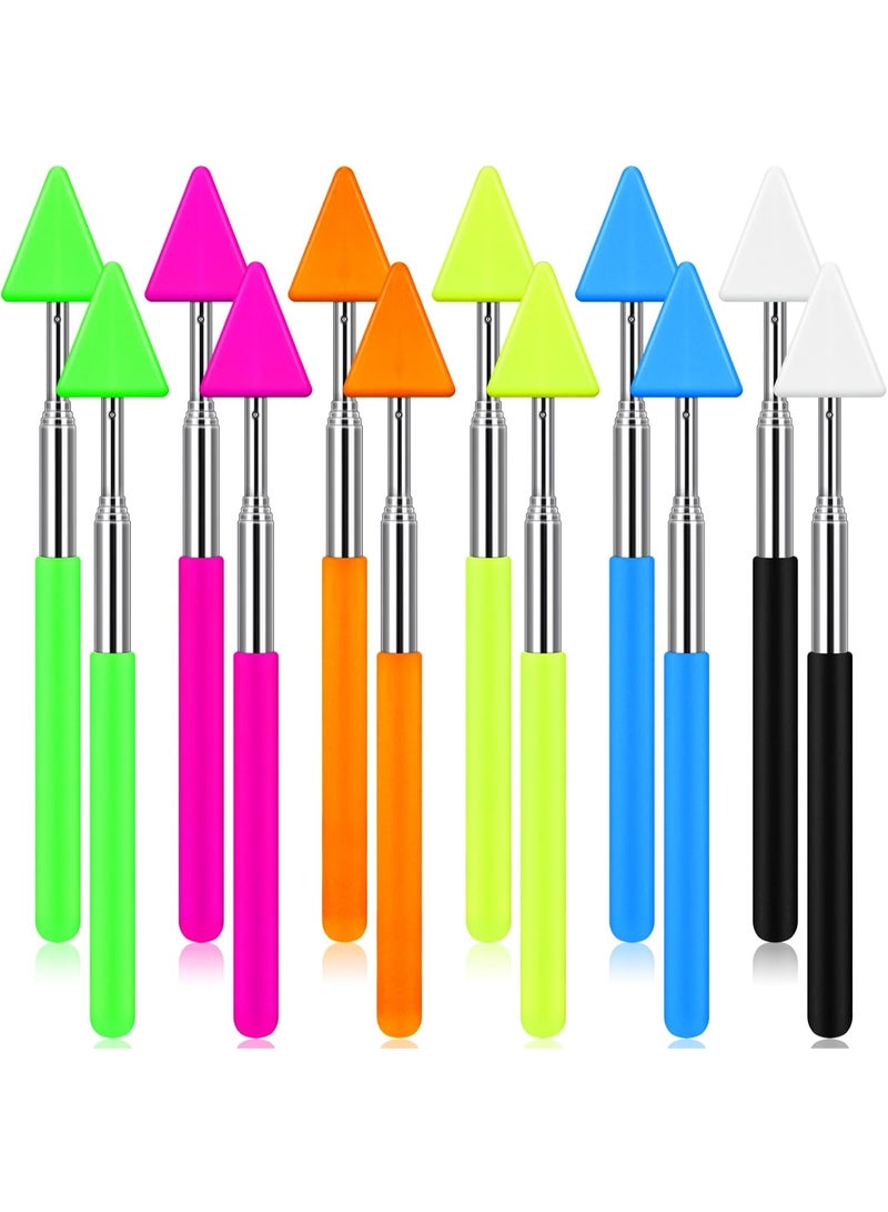Meetion 12 Pcs Telescopic Teacher Pointer Stick for Classroom Arrow Extendable Teaching Pointer Handheld Retractable for School Presenter Whiteboard Back to School Supplies - Image 1