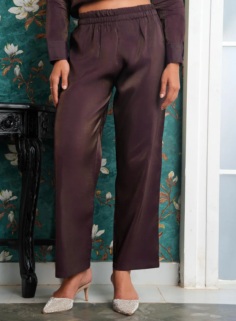 QISSA Women's Grape Purple Dusk Ensemble Kurta Set