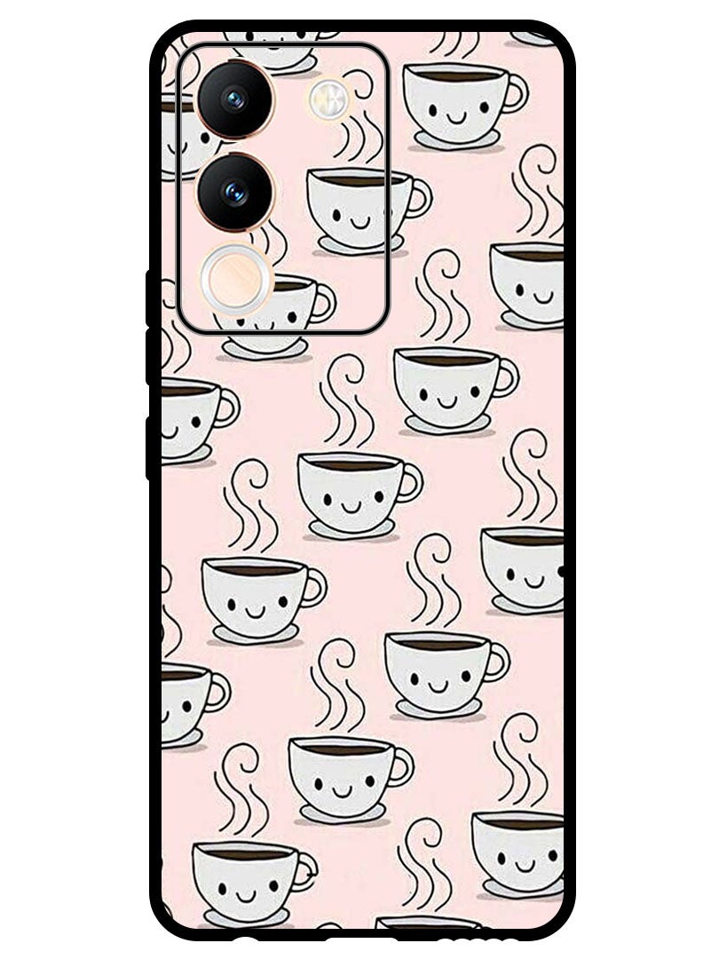 Theodor Protective Case Anti Scratch Shock Proof Bumper Cover For Vivo V29e Coffee Pink Bg - Image 1