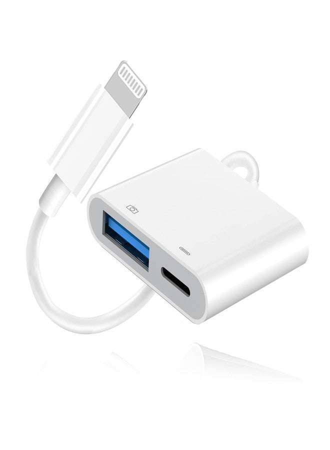 محول كاميرا RICHUPON [معتمد من Apple MFi] من Lightning إلى USB لأجهزة iPhone، كابل USB أنثى OTG عالي السرعة مع منفذ شحن لأجهزة iPad لتوصيل قارئ البطاقات، التوصيل والتشغيل - Image 1