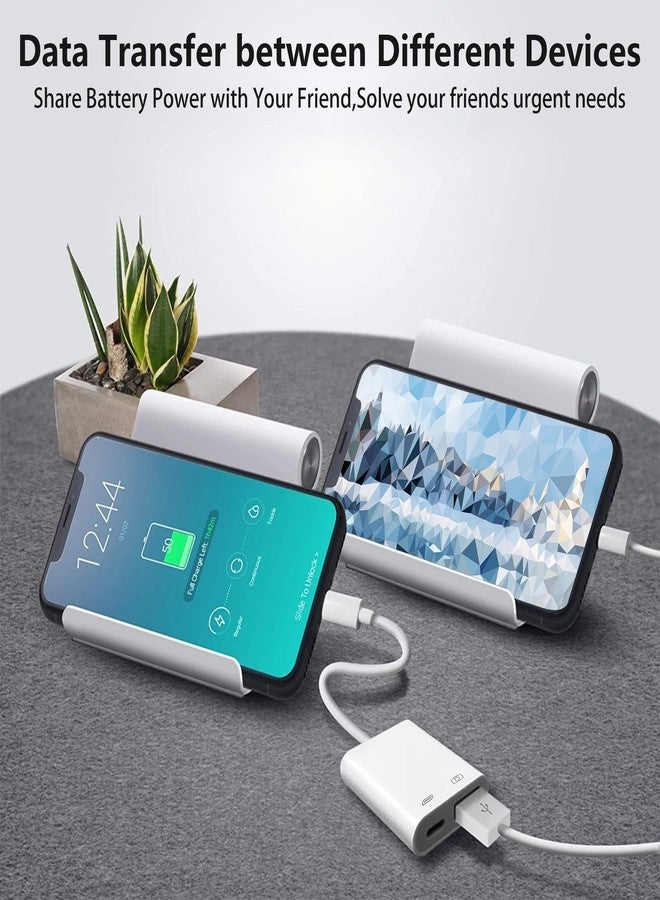 محول كاميرا RICHUPON [معتمد من Apple MFi] من Lightning إلى USB لأجهزة iPhone، كابل USB أنثى OTG عالي السرعة مع منفذ شحن لأجهزة iPad لتوصيل قارئ البطاقات، التوصيل والتشغيل - Image 2