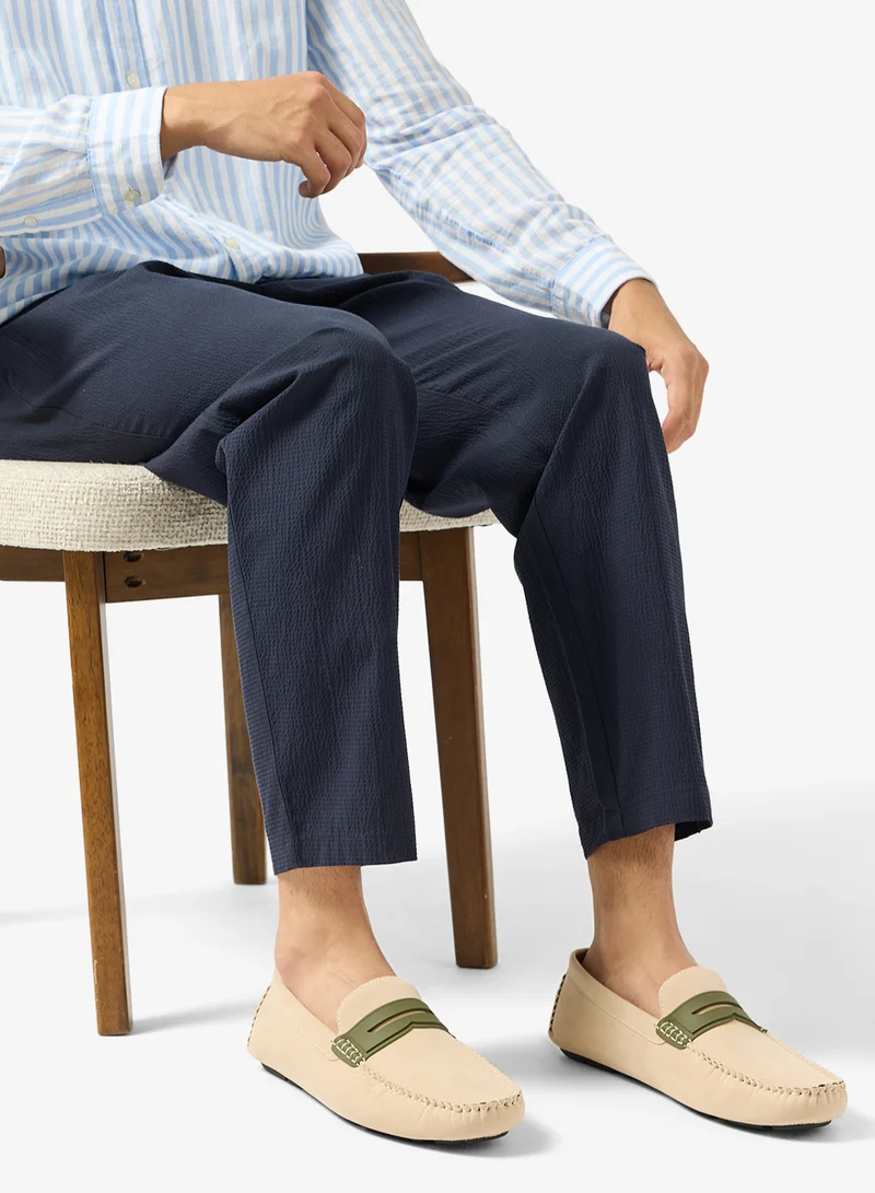 Robert Wood  Contrast Saddle Driving Loafers for Men | Best Price UAE