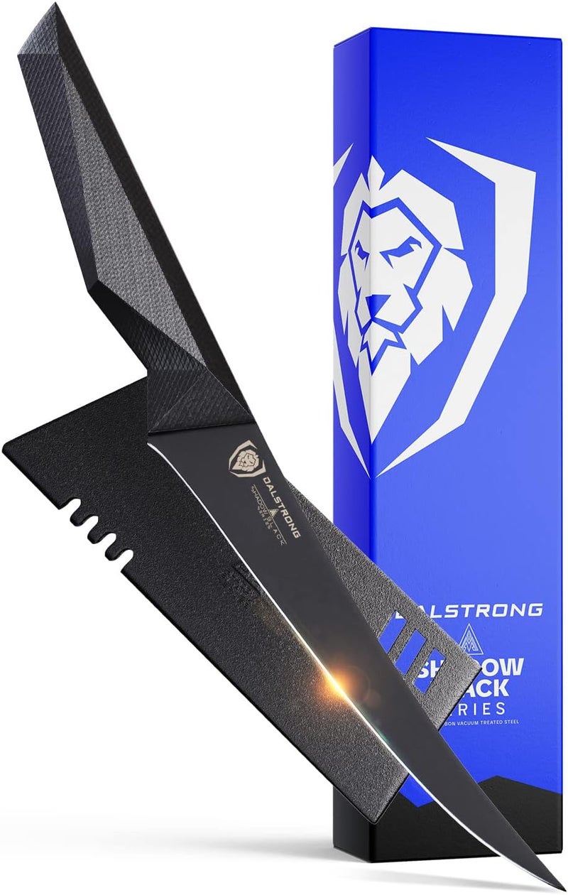 Dalstrong Curved Boning Knife - 6 inch - Shadow Black Series - Black Titanium Nitride Coated - High Carbon 7CR17MOV-X Vacuum Treated Steel - Kitchen Knife - Fillet Knife - Sheath - NSF Certified - Image 1