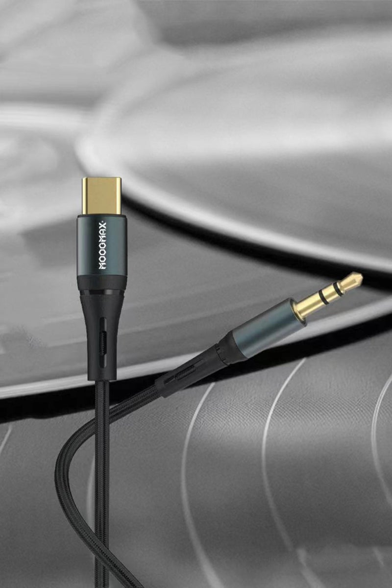 MOOGMAX MX100 1m Type C Aux Cable, Black - Image 5