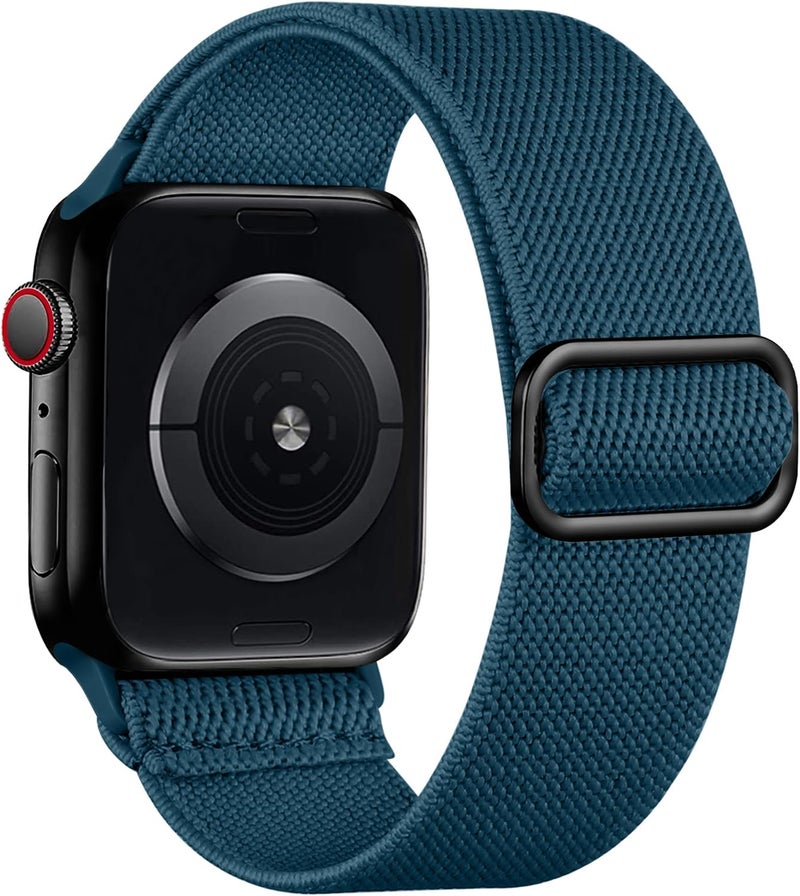 Lerobo Braided Band Compatible with Apple Watch Series 11 10 9 8 7 46mm 45mm 41mm Ultra SE 3 2 1 49mm Series 6 5 4 3 44mm 40mm 38mm 42mm Men iWatch Bands Women Stretchy Nylon Solo Loop Sport Strap - Image 1