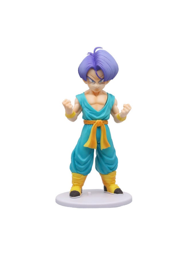 Large Junior Dragon Ball Hand-made Model Sun Wukong Super Saiyan Trunks Anime Characters Desktop Ornaments-Color:Juvenile Trunks  - Image 1