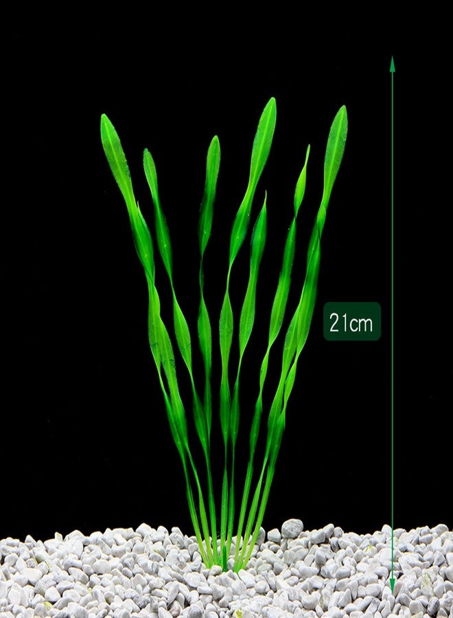 ماكسمورال مجموعة نباتات اصطناعية لحوض السمك من ماكسمورال، 8 قطع، مصنوعة من البلاستيك، على شكل أعشاب بحرية صناعية، ارتفاع 8.3 بوصة، لون أخضر، إكسسوارات ومستلزمات حيوانات أليفة - Image 4