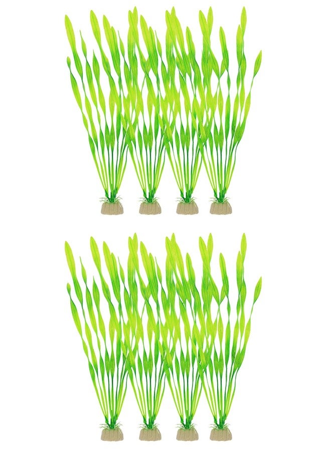 ماكسمورال مجموعة نباتات اصطناعية لحوض السمك من ماكسمورال، 8 قطع، مصنوعة من البلاستيك، على شكل أعشاب بحرية صناعية، ارتفاع 8.3 بوصة، لون أخضر، إكسسوارات ومستلزمات حيوانات أليفة - Image 1