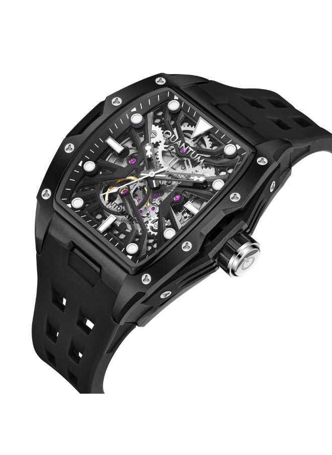Quantum Men's Automatic Display Watch With Black Silicone Strap - QMG1103.651  - Image 4