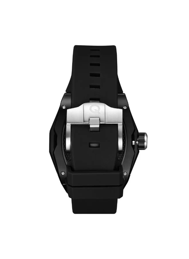 كوانتوم QUANTUM QMG1103.651 Men's Automatic Display Watch & Silicone Strap Black