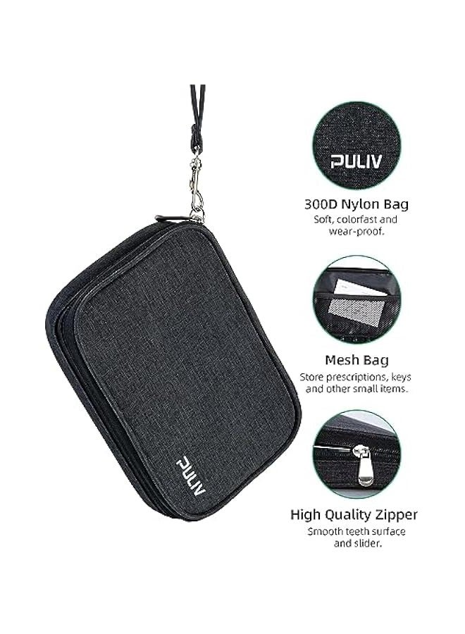 Generic Weekly Pill Organizer 4 Times a Day with a Business Stylish Bag, Portable Pill Box 7 Day with 28 Compartments for Men, Removable Pill Sorters to Store Vitamin, Medication, Fish Oil, Supplements - Image 5