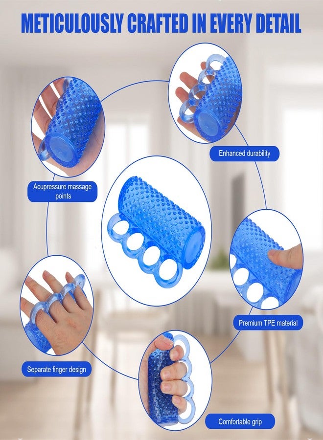 Fukaisu Hand Exercise Ball, Cylindrical Shaped Spike Hand Strengthener Grip Squeeze Ball Separate Finger Design for Seniors & Elderly Grip Strength & Improve Flexibility - Image 5