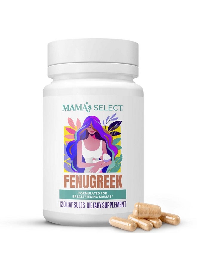 Mama's Select Organic Fenugreek Capsules - Natural Herbal Lactation Supplement to Boost Milk Supply, Vegan Digestive Health Aid, Allergen-Free & Non-GMO, USA-Made for Breastfeeding Moms - Image 1