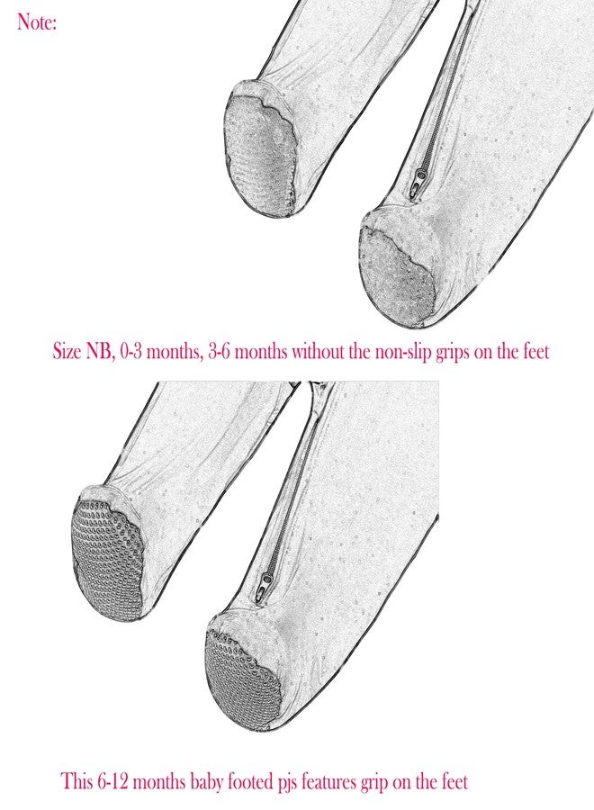 ابلكسيما بيجامات أطفال من Aablexema بسحاب - بيجامات أطفال من الخيزران مع قفازات (أسود، حديثي الولادة) - Image 2