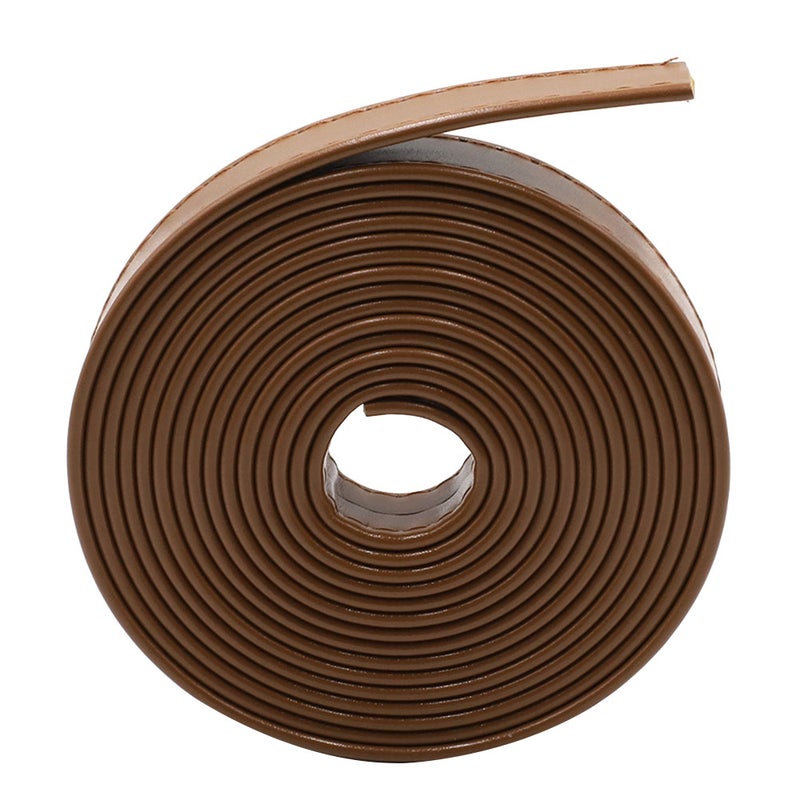 2 Rolls 3 Meters PU Leather DIY Sewing Pouch Leather Strip Accessories Double-side Hemming Strap for Sewing Bag Purse Supplies (Light Brown) - Image 1