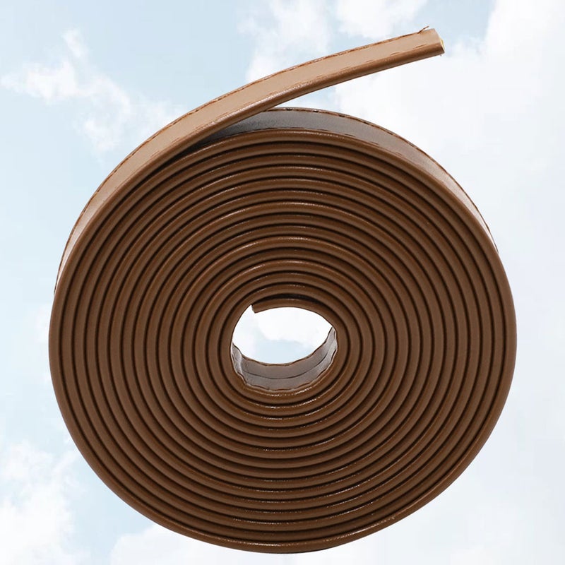 2 Rolls 3 Meters PU Leather DIY Sewing Pouch Leather Strip Accessories Double-side Hemming Strap for Sewing Bag Purse Supplies (Light Brown) - Image 4