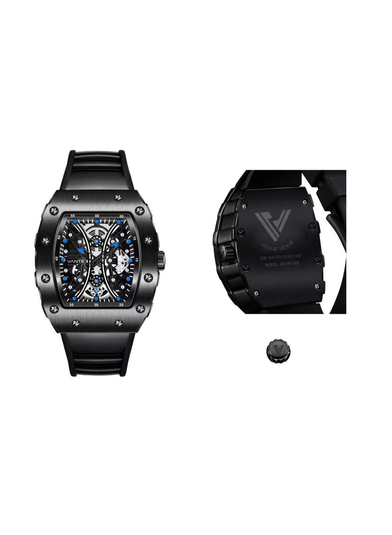 VOGUE VENUE VANTE Series Men's Hollow Machinery Dial Chronograph by VOGUE VENUE - VNT006 - Image 2