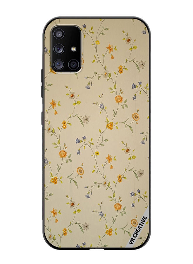VR CREATIVE Protective Case Cover For Samsung Galaxy A51 5G Pale Yellow Design Multicolour - Image 1