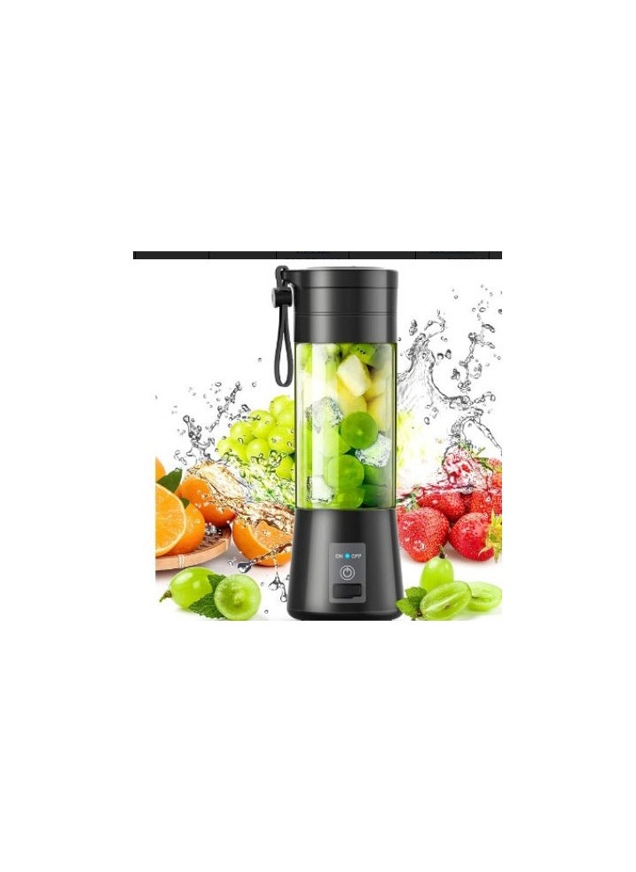 Generic - Portable Blender Smoothie Maker Mini Blender 380ML Multifunction Juicer Cup USB Rechargeable 6 Blades Stainless Steel Personal Blender Easy Clean BPA Free,Used For Fruit Vegetable - Image 1
