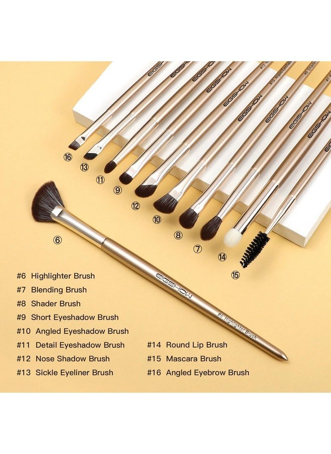 Professional Makeup Brush Set, 16Pcs With A Mascara Brush Premium Bristles &Case/Bag Eyeliner Concealer Eyeshadow Foundation Highlight Blending Eyebrow Make Up Brushes Set(Monarch Butterfly)