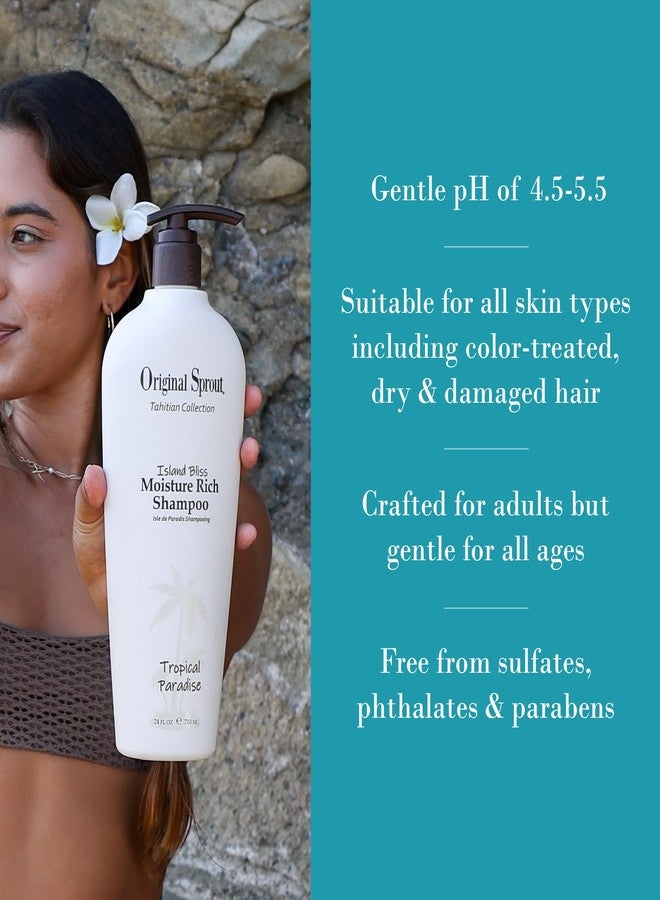 Original Sprout شامبو أصلي سبراوت آيلاند بليس الغني بالرطوبة لجميع أنواع الشعر بما في ذلك الشعر المعالج بالألوان، التالف والجاف، شامبو مرطب ومغذي بزيت جوز الهند، نباتي، خالي من الكبريتات، 8 أونصة سائلة - Image 4