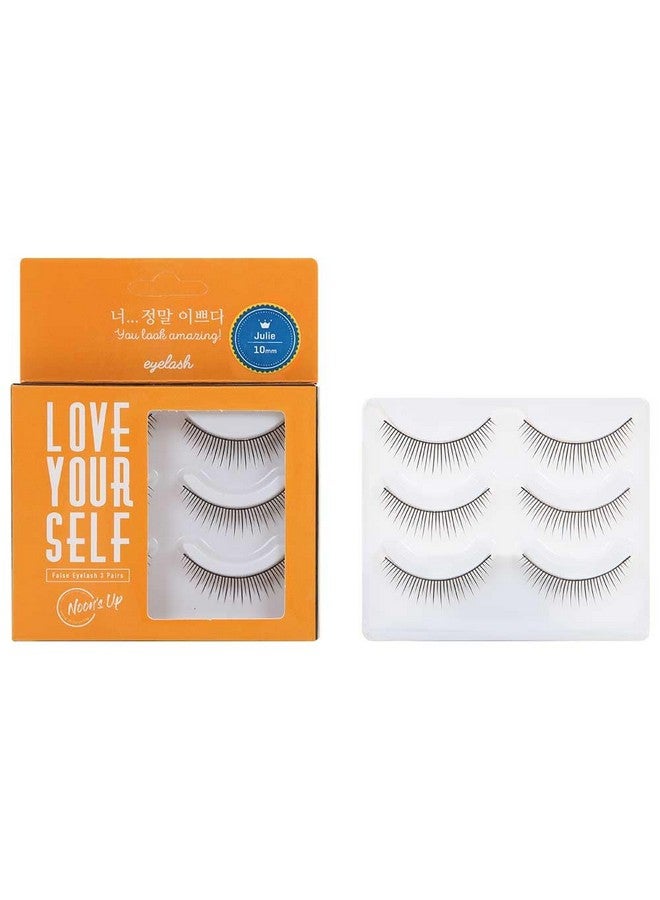 NOON'S UP Natural Looking False Eyelashes (Julie) Eyelash Pack For Natural Looking Eyelashes | Customizable & Reusable Eyelashes | Eyedefining Natural Lashes | Classy Lashes Natural Look (10Mm) - Image 1