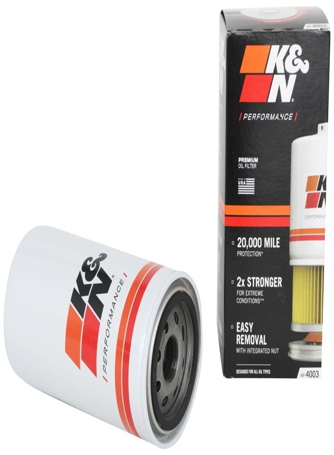 K&N Premium Oil Filter: 20,000 Mile Engine Protection with Wrench Off Nut: Compatible with Select 1989-2022 RAM/DODGE/STERLING (See Product Description for Select Models), HP-4003 - Image 1