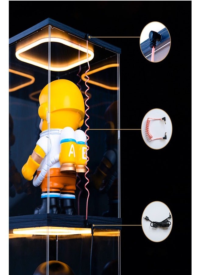 4Layer Ring LED Light Acrylic Display Case with Door for Action Figure  - Image 5