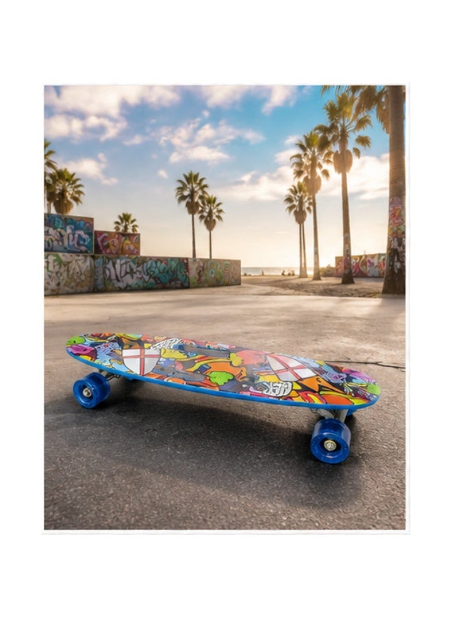 DEXO لوح تزلج صغير (Mini Cruiser) مقاس 22 بوصة بعجلات مضيئة (LED) – لوح متكامل (طراز Penny Board) مزود بمحامل ABEC-7 ومحاور ألومنيوم وأداة صيانة (T-Tool)؛ مناسب للأطفال والمراهقين والبالغين (أقصى حمولة 220 رطلاً). - Image 5