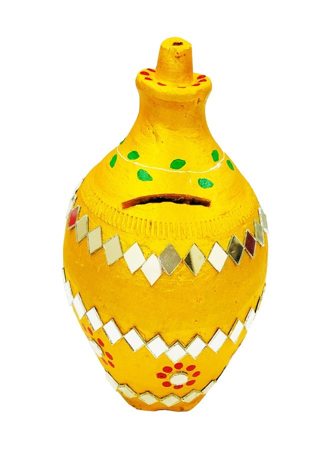 SHOPMEFAST حصالة نقود مصنوعة يدوياً من الطين المحروق من ShopMeFast، حامل عملات معدنية، حصالة على شكل خنزير، صندوق نقود، صندوق عملات معدنية، صندوق نقود - هدايا للأطفال والكبار (ذهبي) (ذهبي صغير (الارتفاع: 6.5 بوصة)) - Image 5