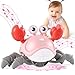 Gigilli Crawling Crab Baby Girl Toys Tummy Time Baby Toys 61218 Month Infant Learning Crawl Walking Dancing Crab with MusicSpeed Control for 3 4 5 6 Girls Year Easter Birthday 1 2 3 Gifts - Image 2