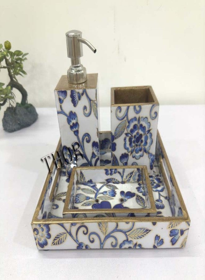 THOR INSTRUMENTS Bathroom Accessories Set 1 Toothbrush Holders, 1 Soap Dishes and 1 Soap Dispenser 1 Tray Decor Bathroom Countertop Vanity Organize New Home Gift Set of 4 pcs Accessories - Image 3