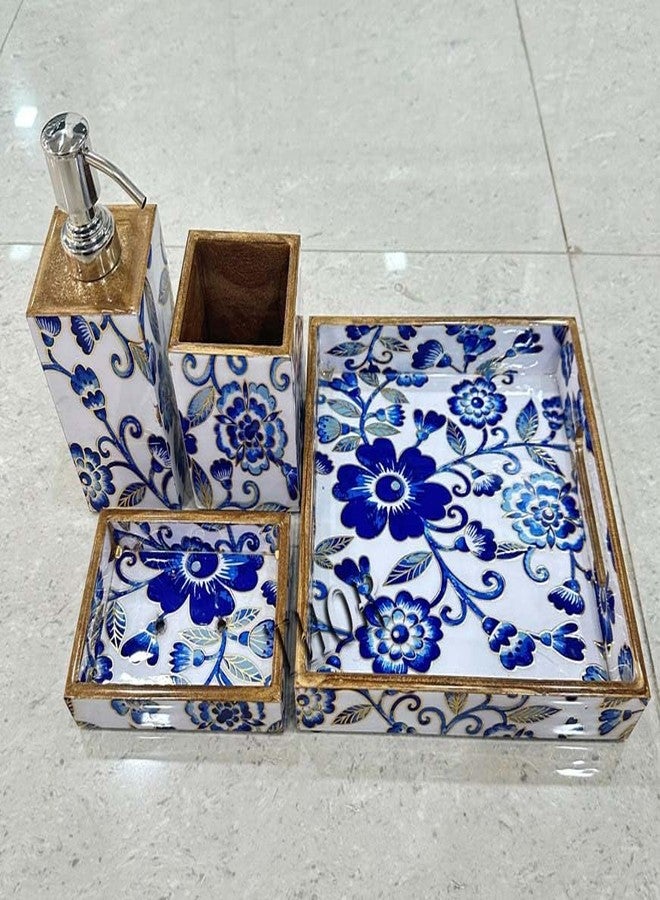 THOR INSTRUMENTS Bathroom Accessories Set 1 Toothbrush Holders, 1 Soap Dishes and 1 Soap Dispenser 1 Tray Decor Bathroom Countertop Vanity Organize New Home Gift Set of 4 pcs Accessories - Image 2