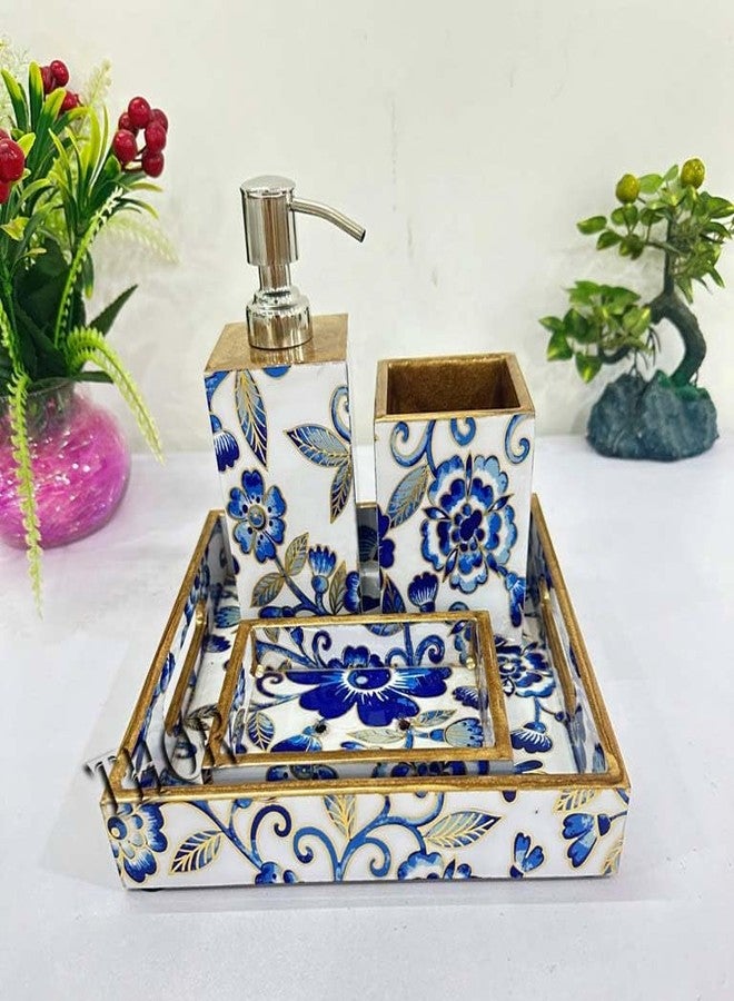 THOR INSTRUMENTS Bathroom Accessories Set 1 Toothbrush Holders, 1 Soap Dishes and 1 Soap Dispenser 1 Tray Decor Bathroom Countertop Vanity Organize New Home Gift Set of 4 pcs Accessories - Image 5