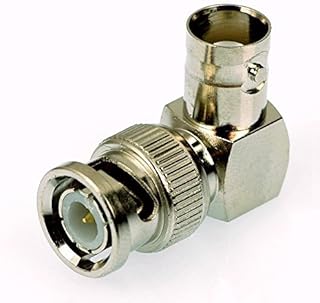 CESS BNC Male Right Angle to Female BNC Cable Adapter Connector (LW) (4 Pack) - Image 1