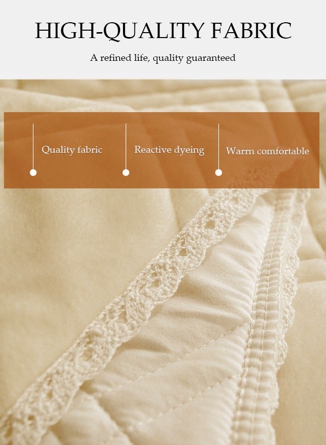 DUNISO Bed headbroad cover，Large size bed headbroad cover ，All inclusive dustproof backrest cover，Pinching cotton  thickening lattice upholstered，for Bedroom Decor, Washable (180cm) - Image 5