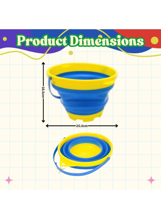 Home Smart Beach toy for Boys 7pcs Beach Kids Accessory Set includes Collapsible Bucket, Rake, Shovel and Sand molds perfect for gift. - Image 2