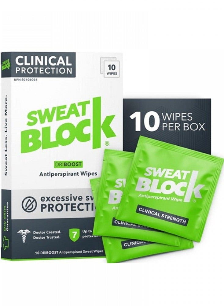 سويت بلوك مناديل مبللة كلينيكال سترينث مضادة للتعرق من 10 قطع - Image 1